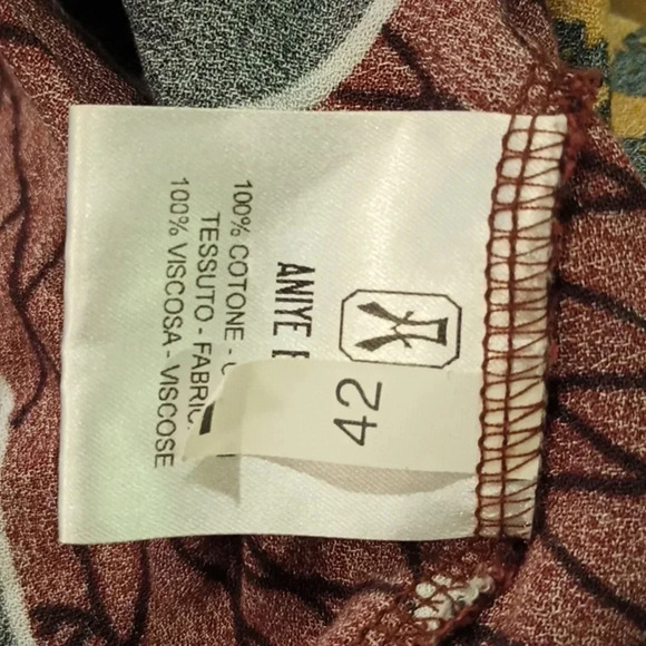 Aniye By Brick Red Yellow Antique Vase Print A Line Midi Tank Dress A43 - Picture 6 of 7